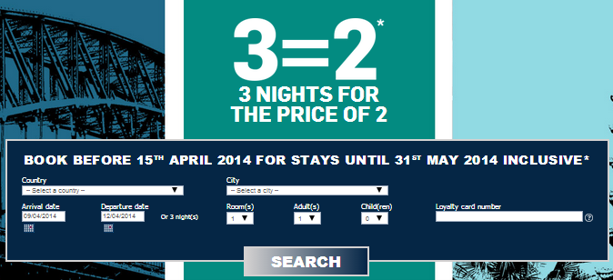 3 NIGHTS FOR THE PRICE OF 2