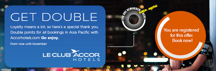 Special offer hotel offer  le club accorhotels  asia pacific  get double points  member exclusive