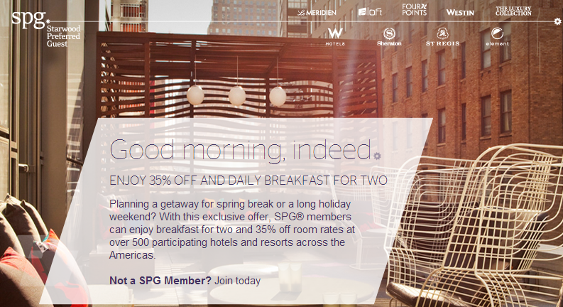 SPG Breakfast Plus   Starwood Preferred Guest Member Exclusive