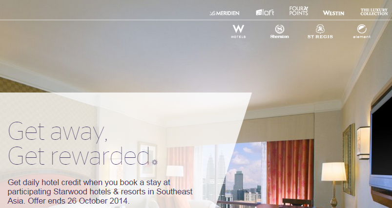 Limited Time Offer at Starwood Hotels   Resorts in South East Asia