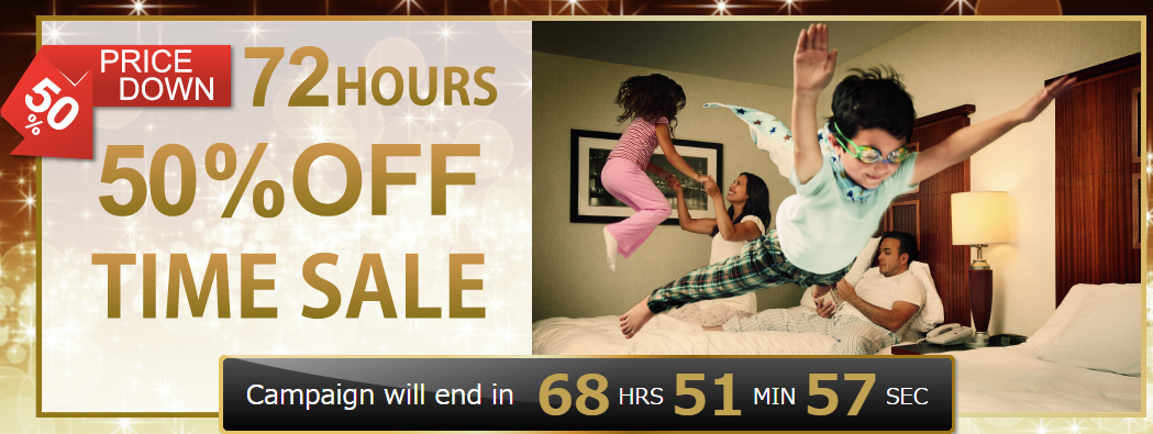 Hilton Worldwide｜72 HOURS 50  OFF TIME SALE