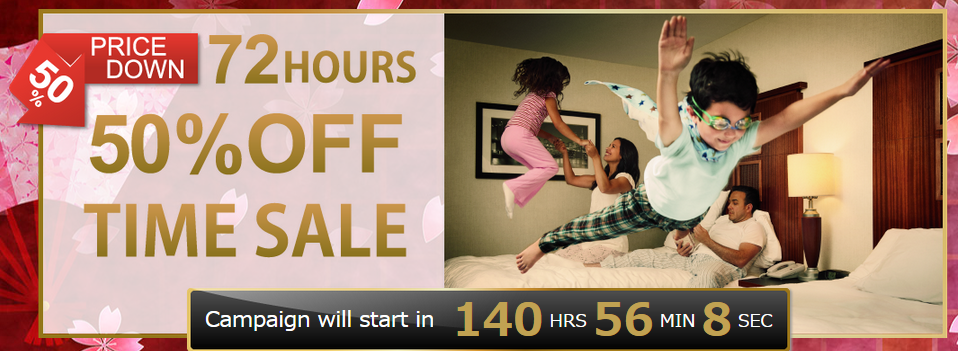 Hilton Worldwide｜72 HOURS 50  OFF TIME SALE