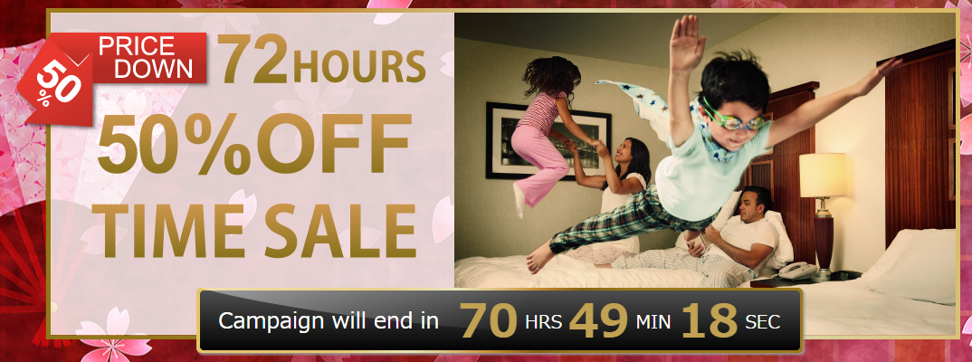 Hilton Worldwide｜72 HOURS 50  OFF TIME SALE